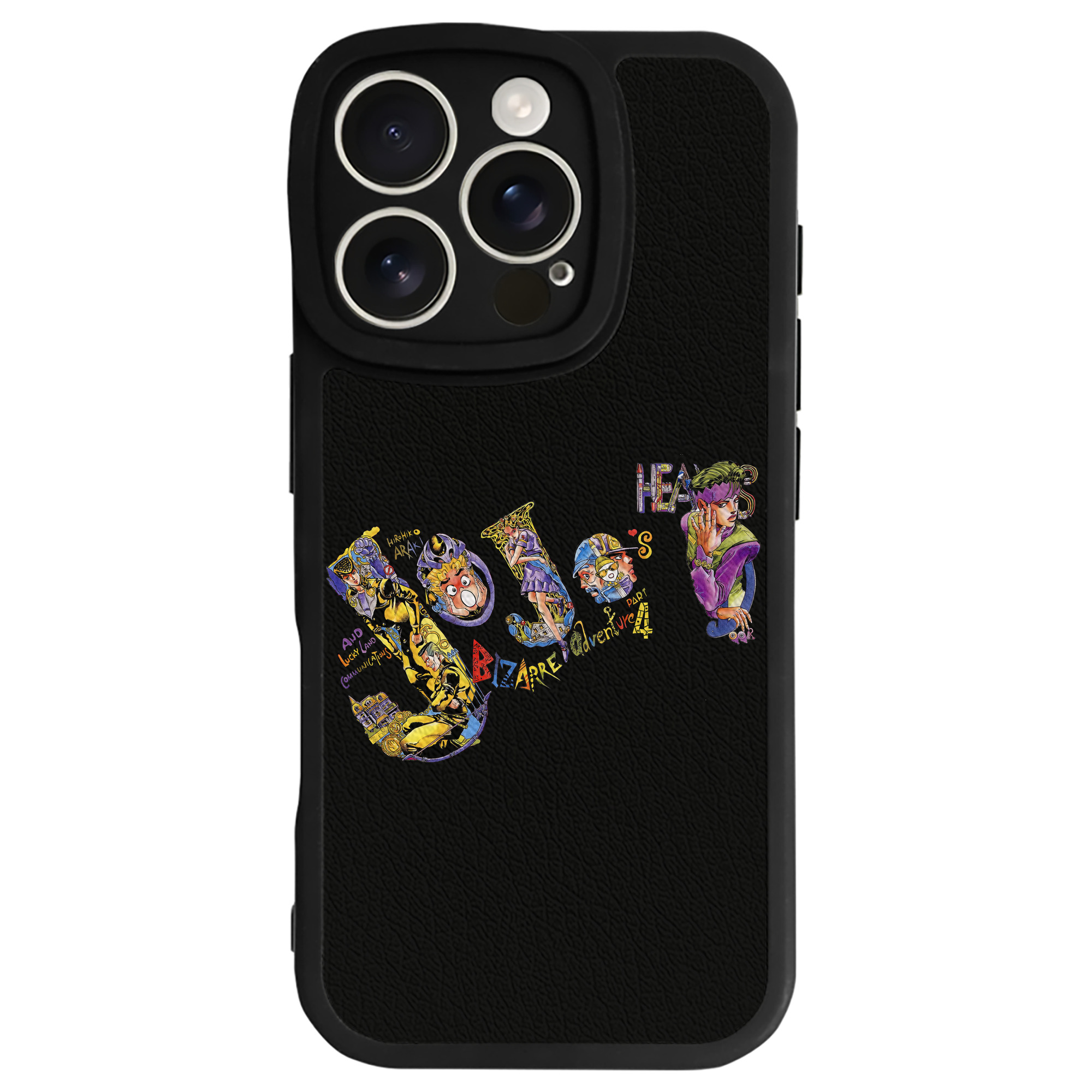 （画像用） ジョジョの奇妙な冒険 JoJo's Bizarre Adventure 【iPhone 16シリーズ対応】シリコンスマホケース（レザー調） 材質：シリコン